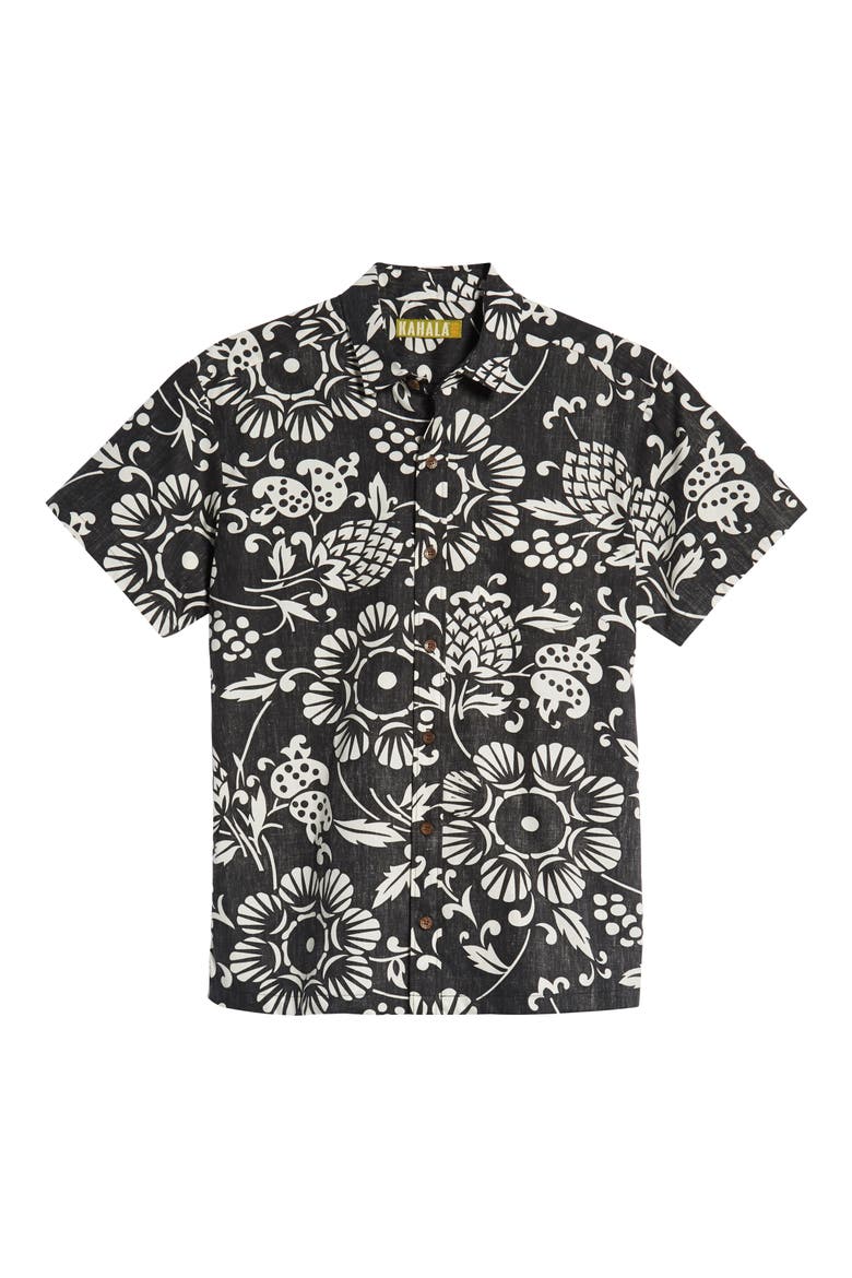 Duke's Pareo Trim Fit Sport Shirt, Alternate, color, BLACK