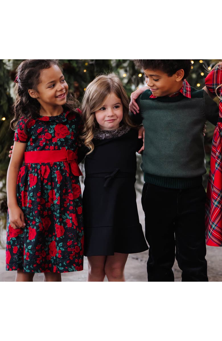 Hope & Henry Girls' Ruffle Collar Party Dress, Toddler, Alternate, color,