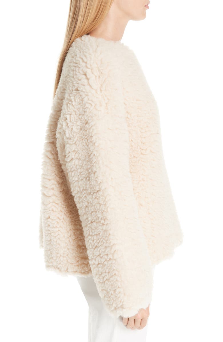 Mansur Gavriel Fuzzy Cashmere & Silk Sweater, Alternate, color,