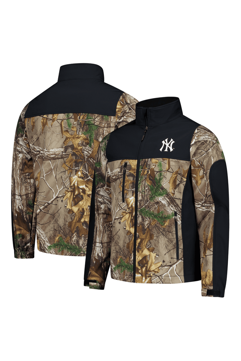 Men's Dunbrooke  Camo New York Yankees Hunter Softshell Realtree Full-Zip Jacket, Main, color, Camo