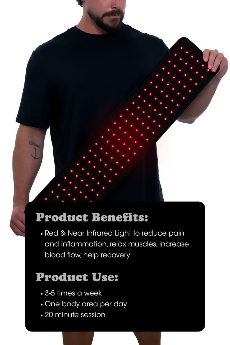 Wireless Red Light Therapy Extra Long Wrap, Alternate, color, BLACK