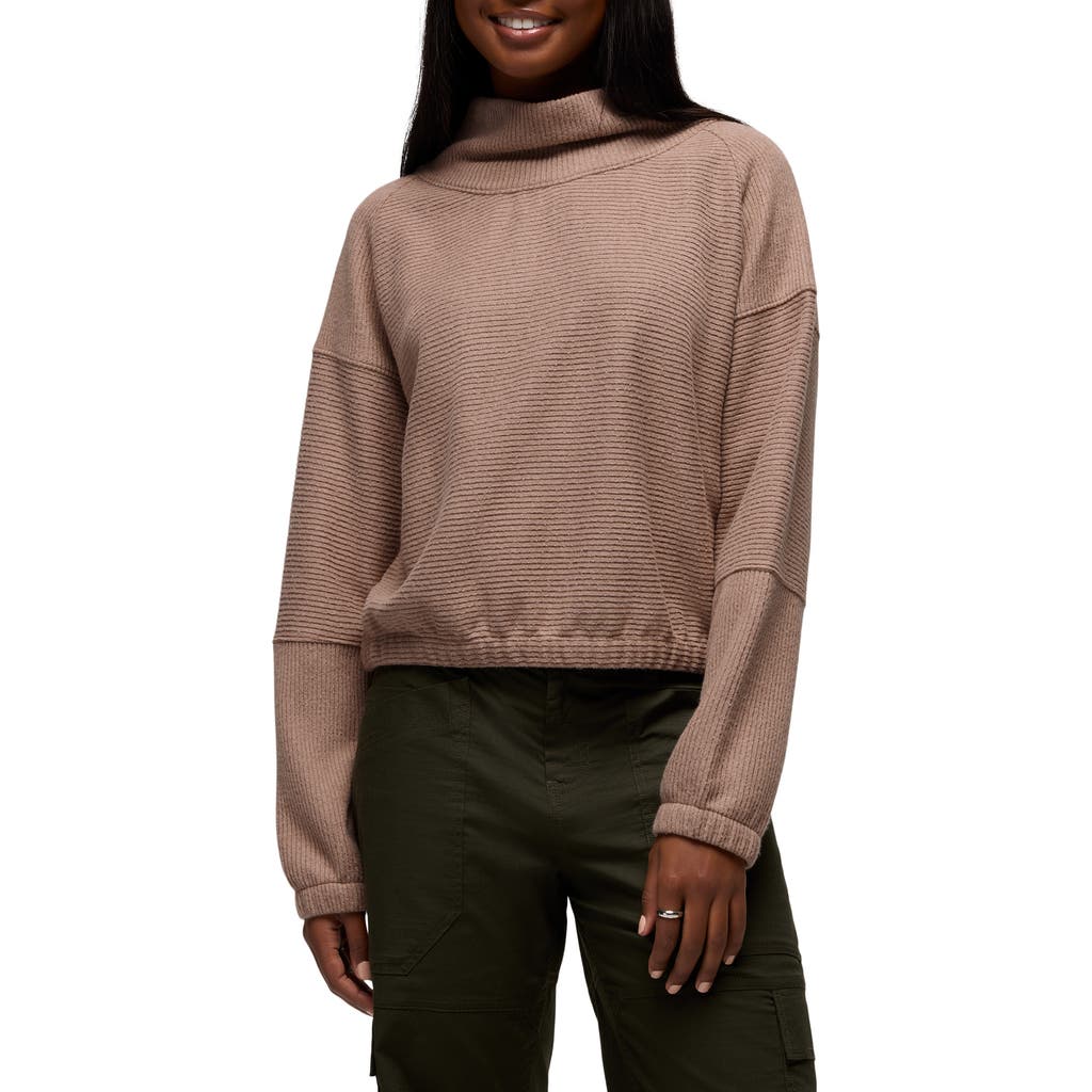Prana Olivia Cowl Neck Sweater In Gray