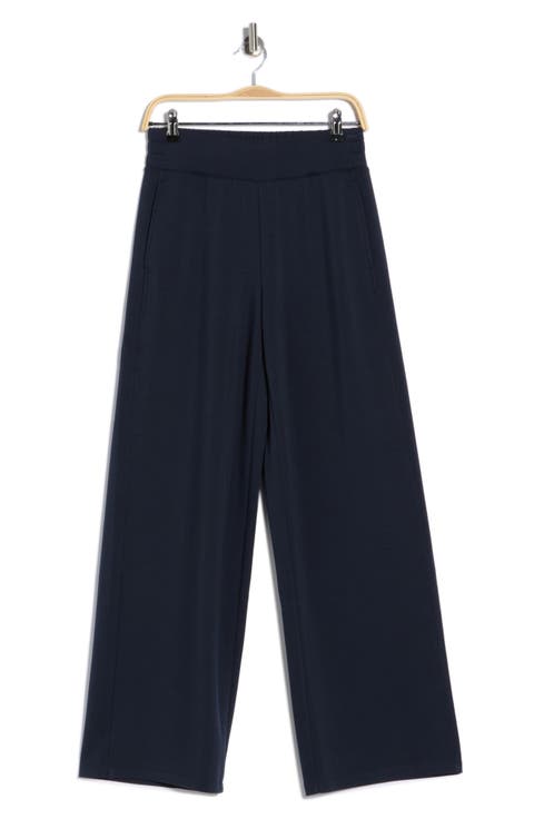 Whisper Knit High Waist Wide Leg Pants