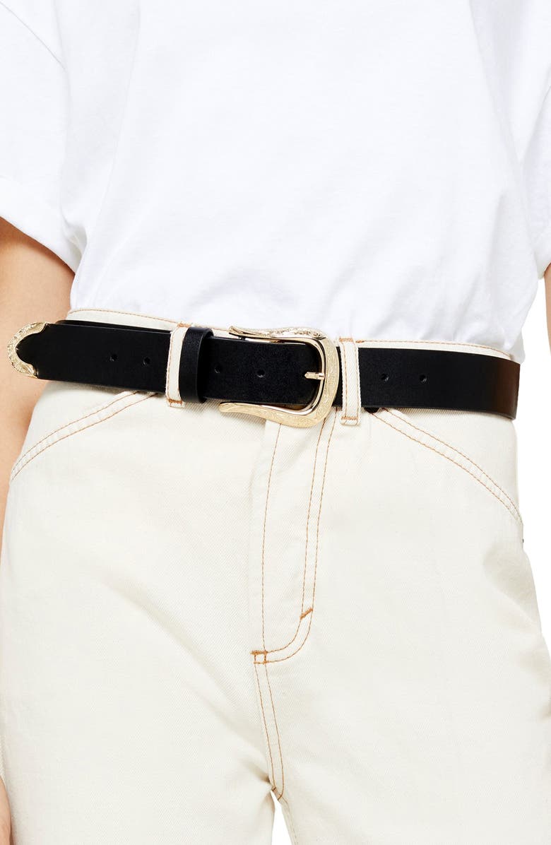 Topshop Dallas Western Belt, Alternate, color,