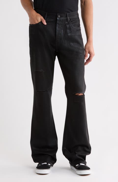 Ripped Foil Relaxed Fit Jeans