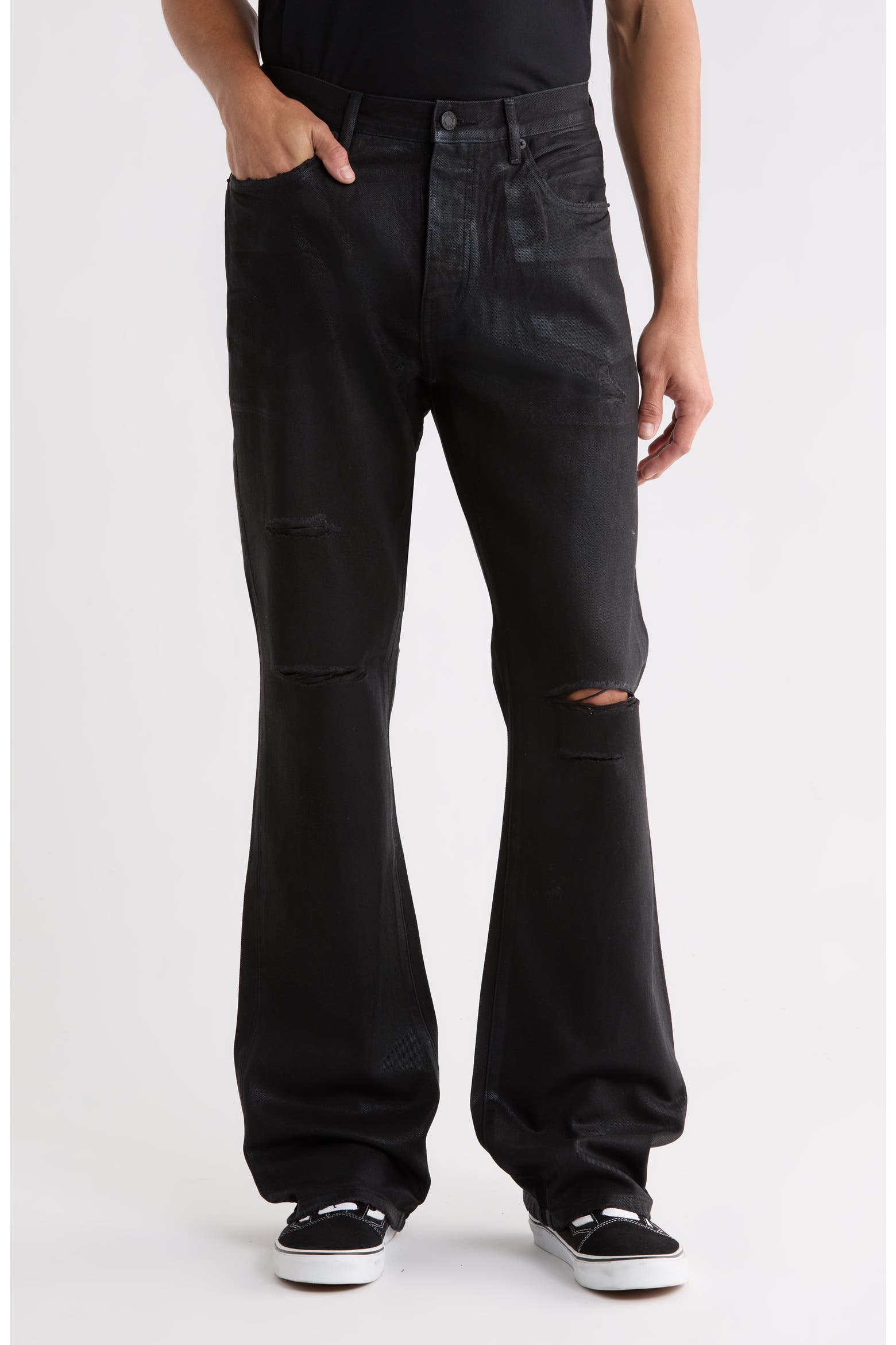 48 Ripped PURPLE BRAND Ripped Foil Relaxed Fit Jeans (Men) | Nordstromrack