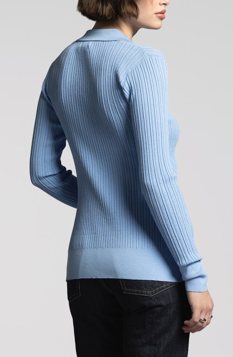 WEEKEND LOS ANGELES Allison Rib Button-Up Top, Alternate, color, Bright Blue