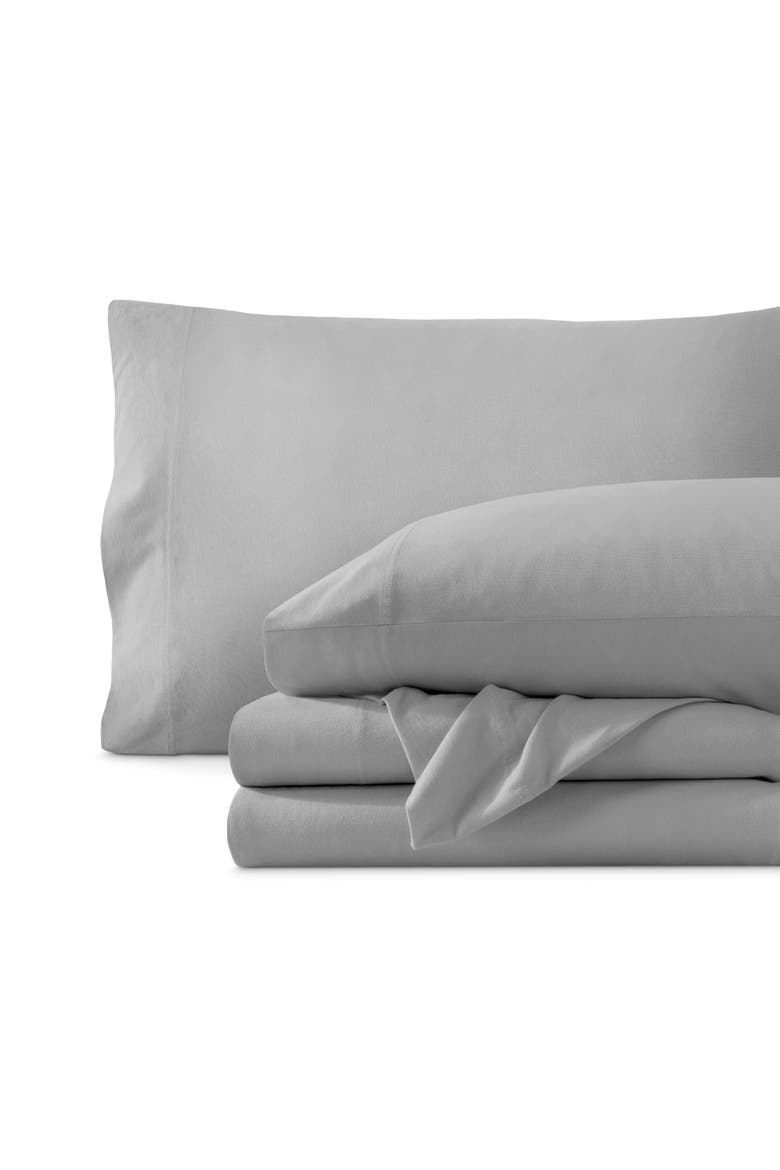 Organic Cotton Jersey Sheet Set, Main, color, Light Grey