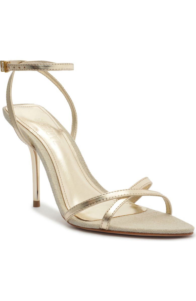 Schutz Claudia Metallic Stiletto Sandal, Main, color,