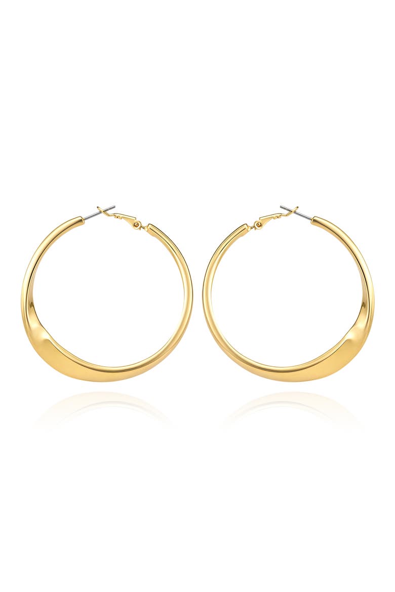 Twisted Hoop Earrings, Alternate, color, GOLD TONE