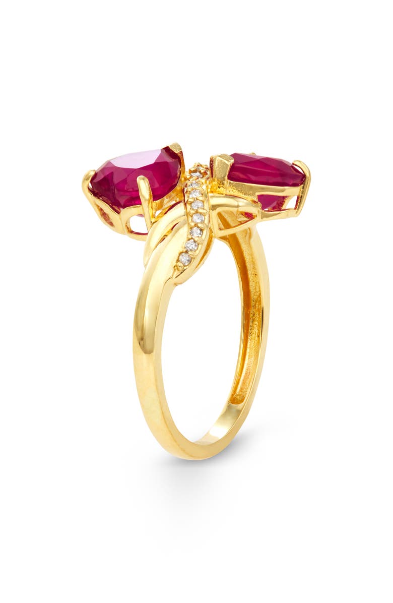 FZN 10K Gold Diamond & Ruby Ring, Alternate, color, 