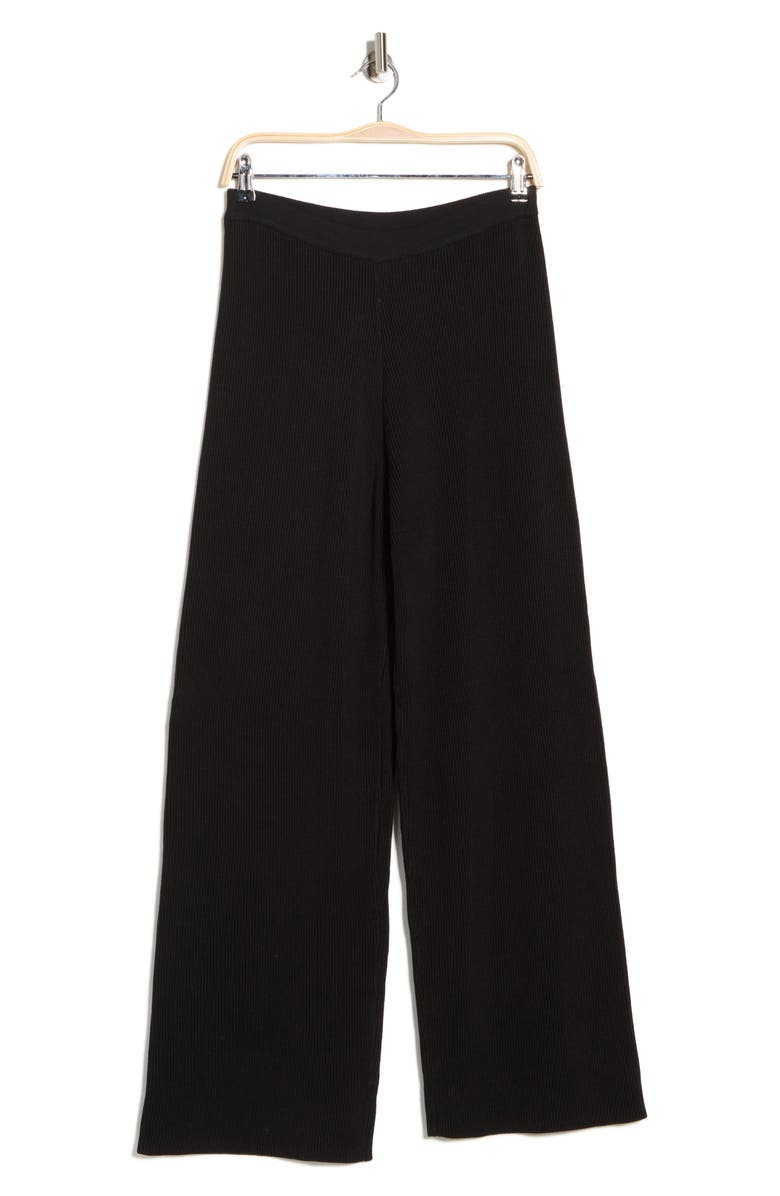 Lucy Paris Grayson Knit Wide Leg Pants, Alternate, color, Black