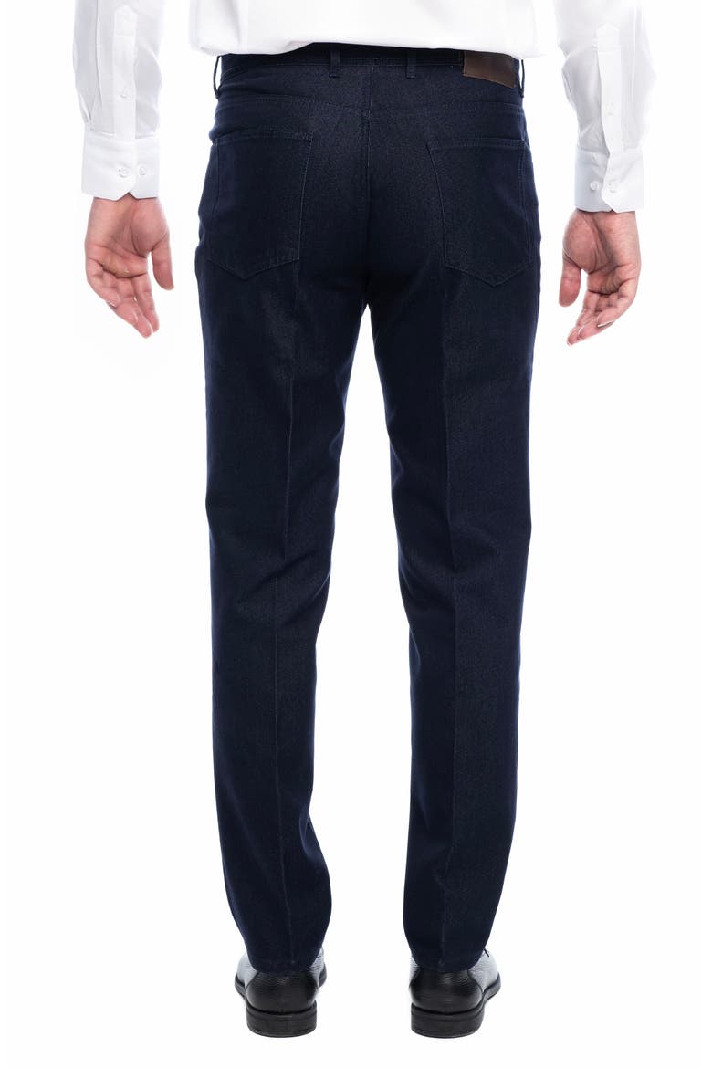 Stretch Cotton-Blend Long Casual Pants, Alternate, color, NAVY BLUE