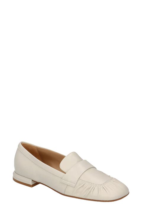 Ruched Leather Loafer
