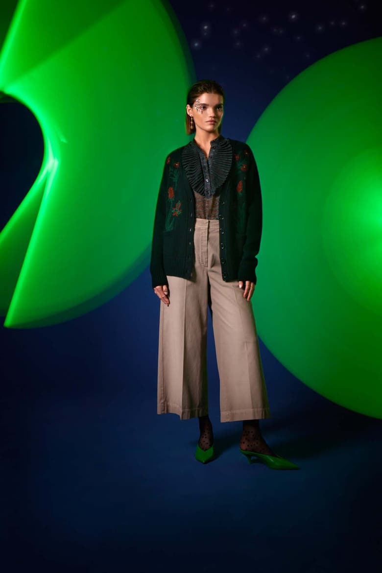 Cropped Wide Legged Pants, Alternate, color, Stone