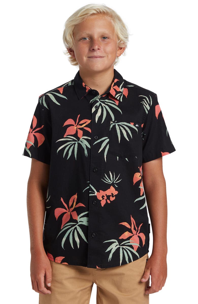 Quiksilver Kids' Apero Classic Short Sleeve Woven Shirt, Alternate, color, 