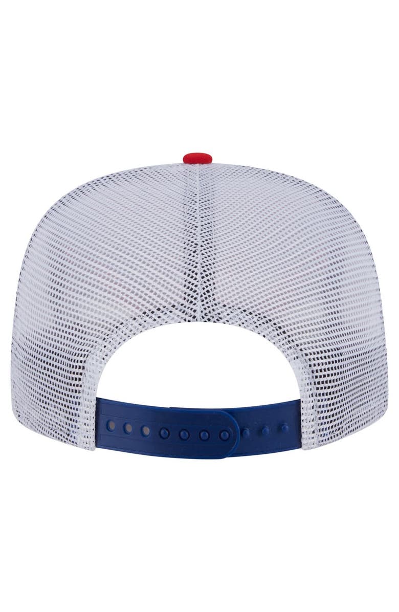 New Era Men's New Era Red/Royal New York Giants Throwback Dye Golfer Snapback Hat, Alternate, color, Red