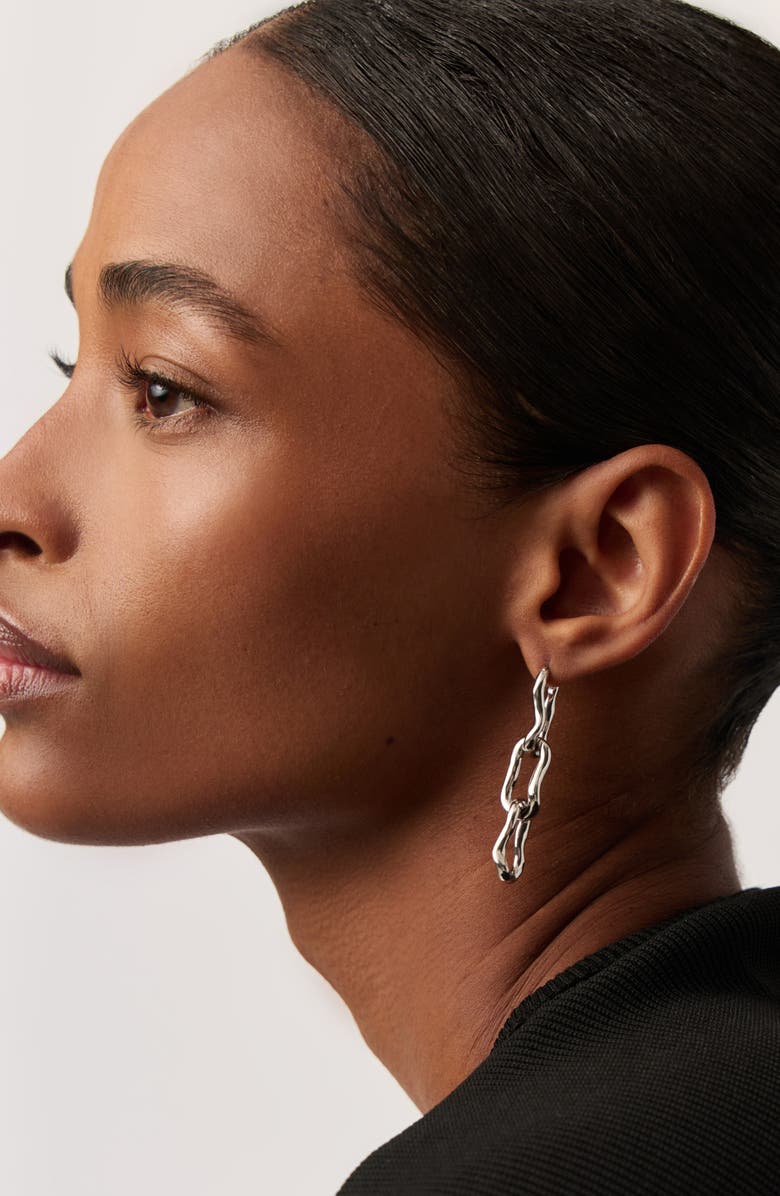 Missoma Molten Ovate Triple Link Drop Earrings, Alternate, color, 