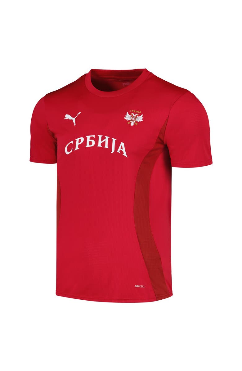 PUMA Men's Puma Red Serbia National Team 2024 Pre-Match Jersey, Alternate, color, Red