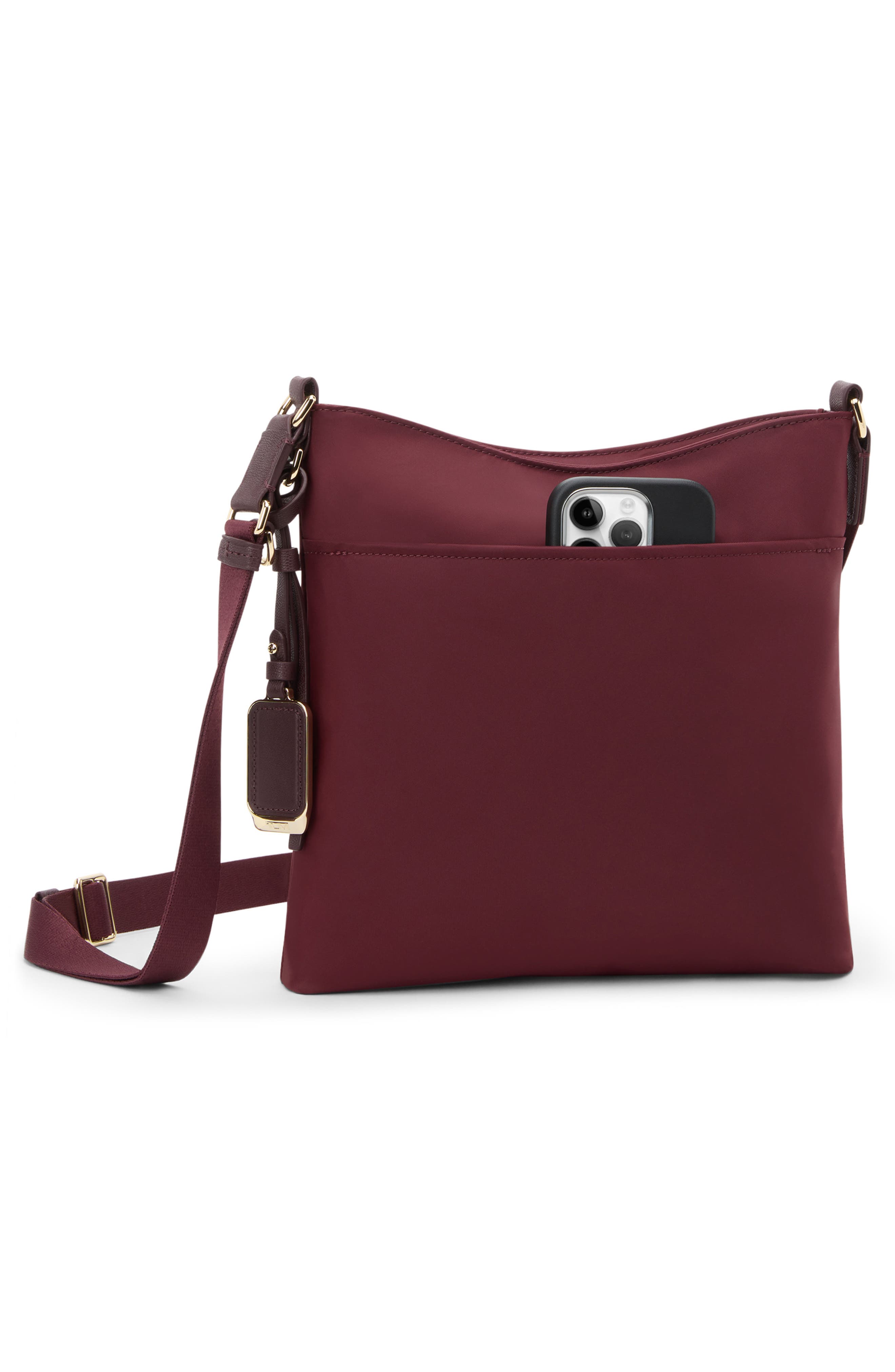 Voyageur Tyler Nylon Crossbody Bag, Alternate, color, WINE