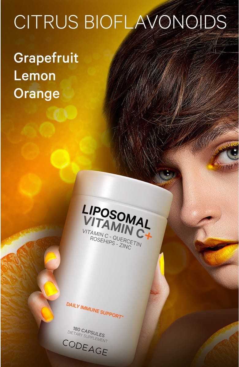Codeage Liposomal Vitamin C 1500mg + Zinc Supplement, Alternate, color, 