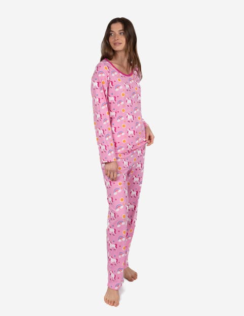 Women's Loose Fit Cotton Matching Family Pajamas, Fun & Character Themes