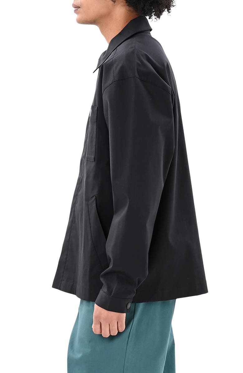 New Balance Water Repellent Cotton Blend Twill Coach's Jacket, Alternate, color, Black