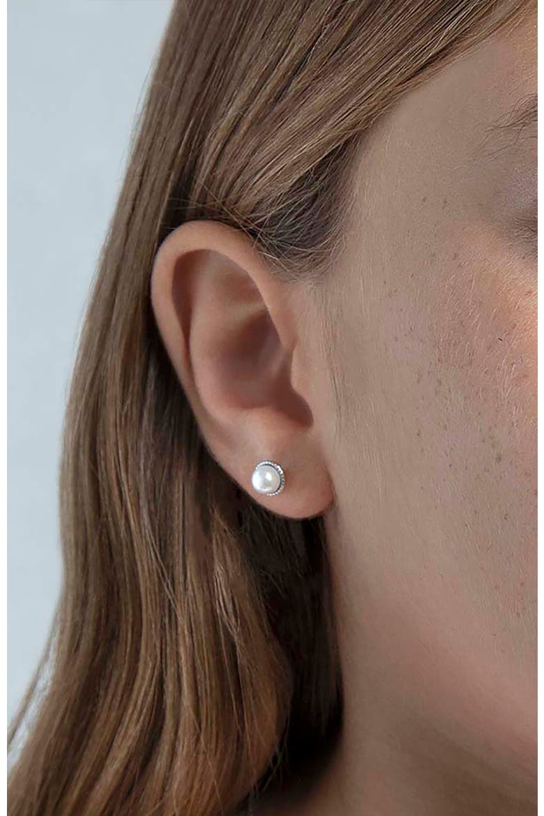 Sophisticated Pearl Earrings, Alternate, color, White