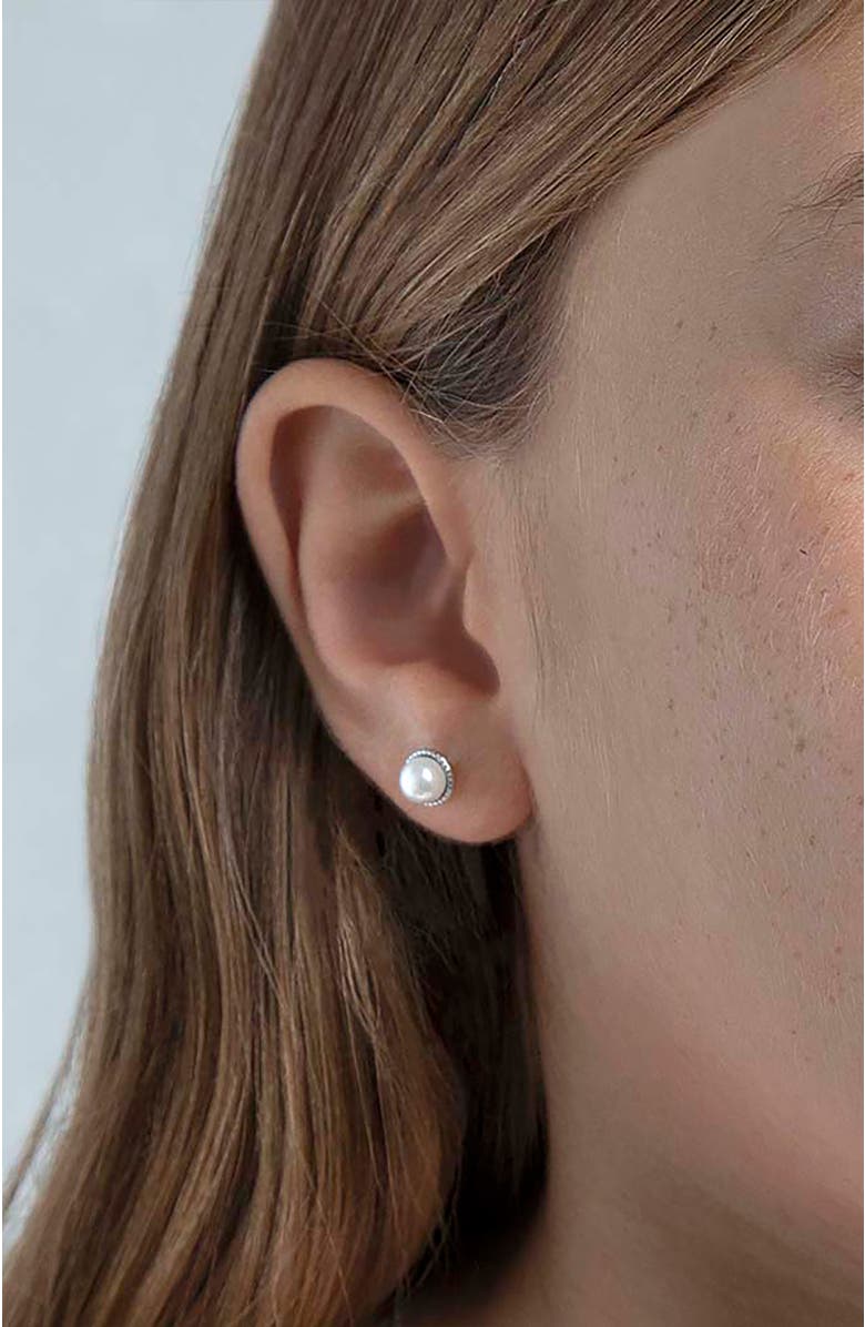 In Season Jewelry Sophisticated Pearl Earrings, Alternate, color, White