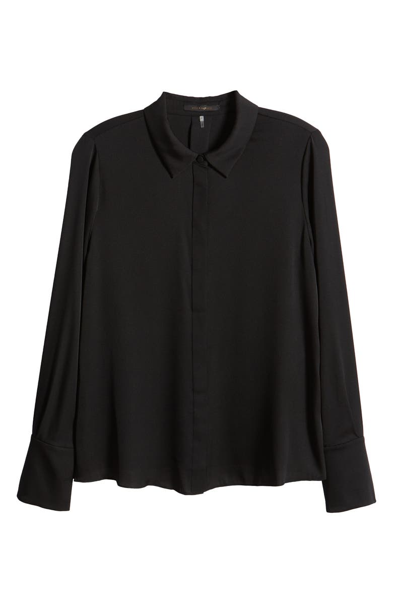 KOBI HALPERIN Larissa Stretch Silk Blouse, Alternate, color, Black