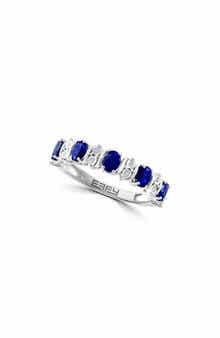 Sapphire & Diamond Band Ring