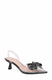 BERNESS Ninetta Clear Kitten Heel Pump