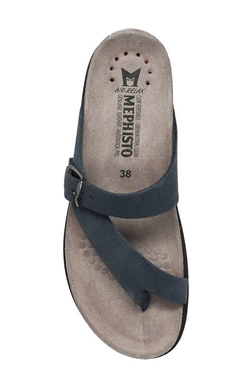 Mephisto Helen Toe Loop Sandal In Blue