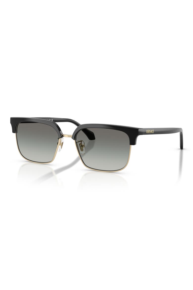 56mm Square Sunglasses, Alternate, color, BLACK/ GRADIENT GREY