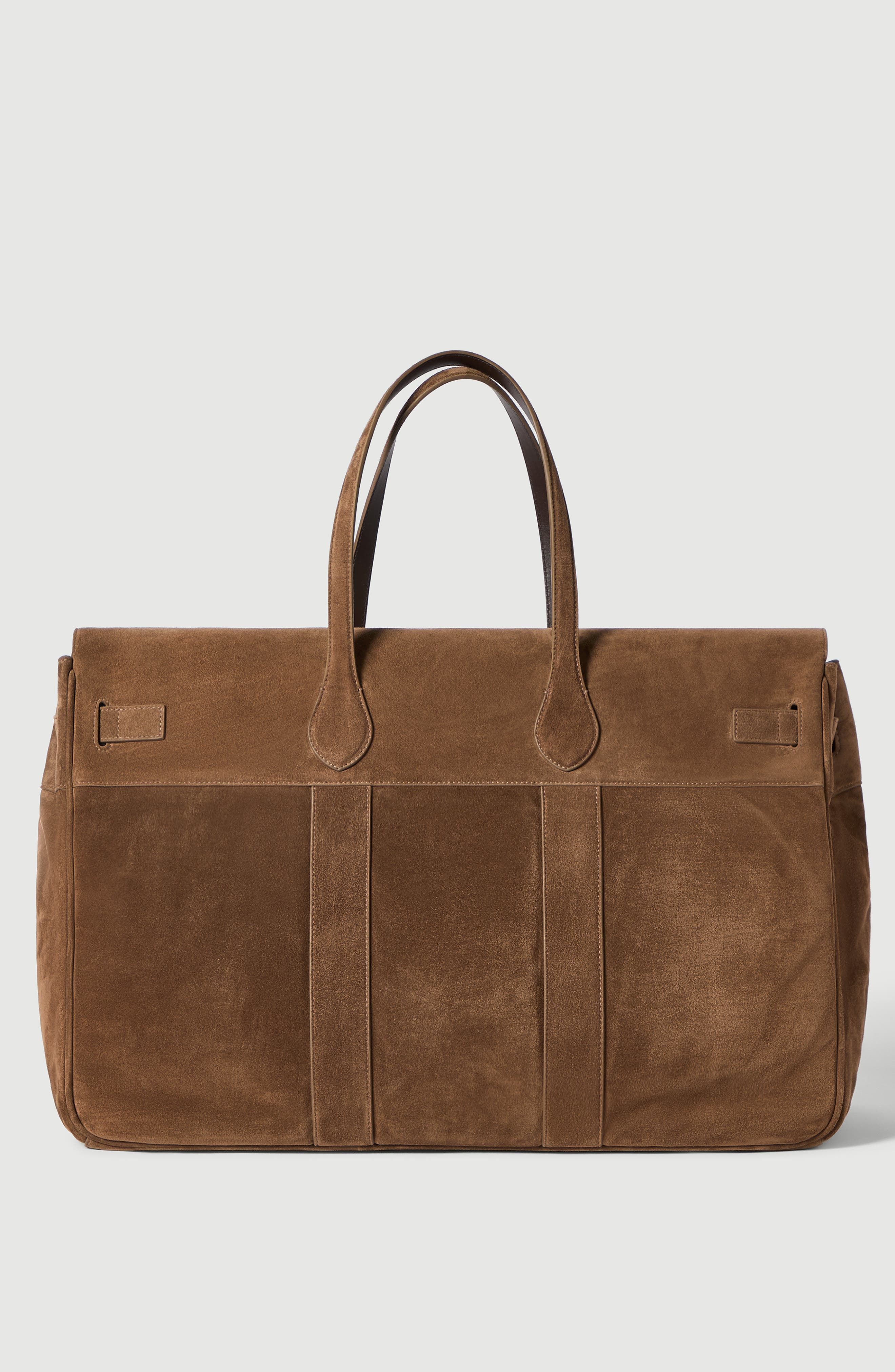 Explorer travel bag in suede, Alternate, color, Caramel