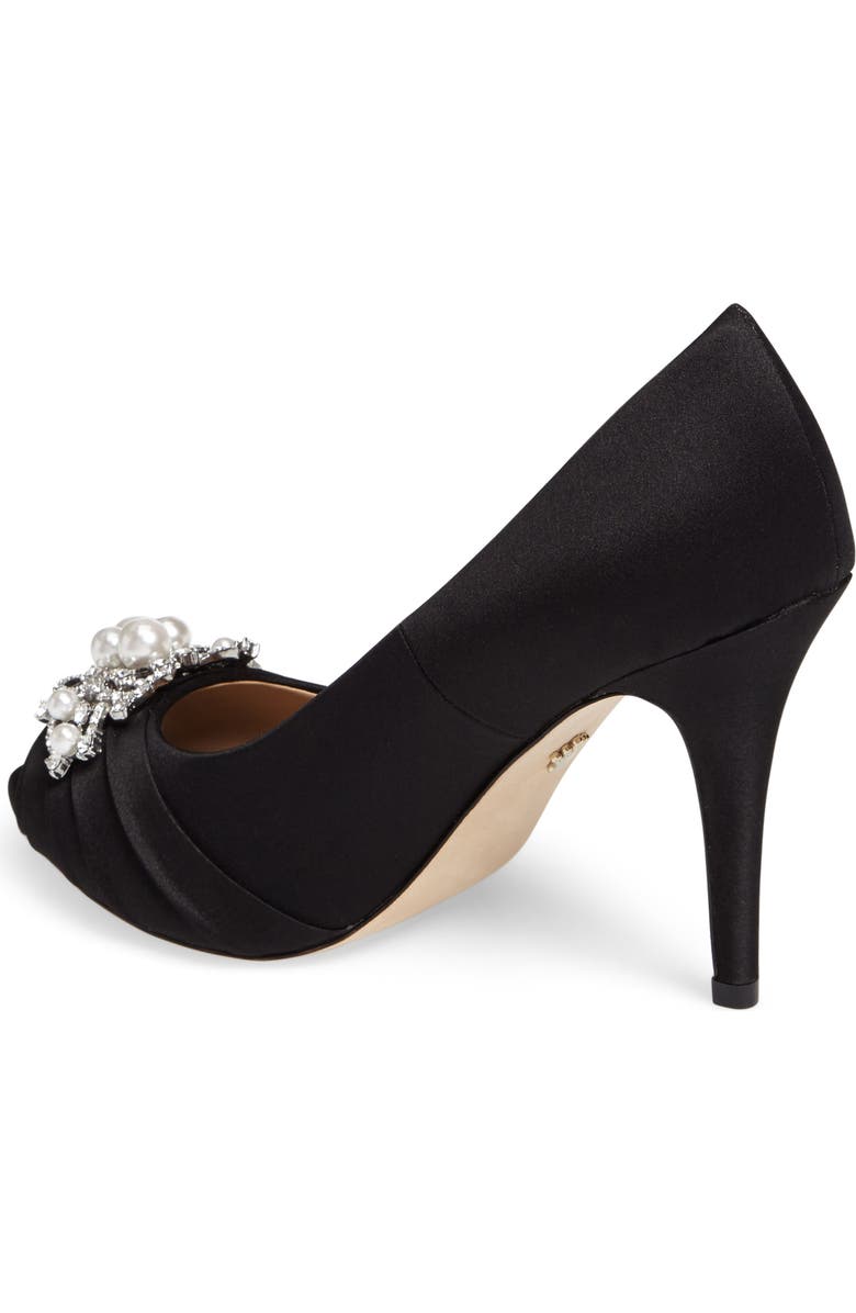 Nina Ruana Swarovski Peep Toe Pump, Alternate, color,
