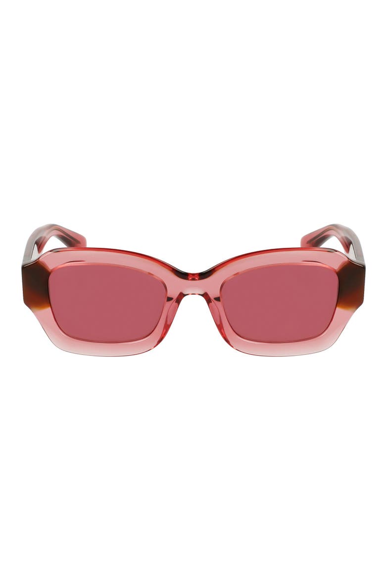 Heritage 50mm Cat Eye Sunglasses, Main, color, TRANSPARENT ROSE/ROSE HAVANA