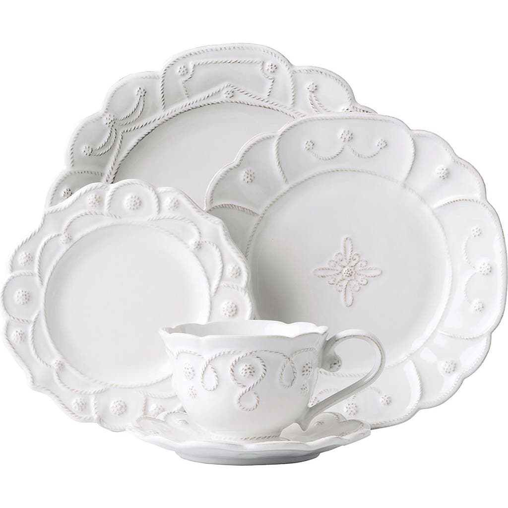 Juliska 5-piece Jardins Du Monde Whitewash Dinnerware Place Setting In Whitewash