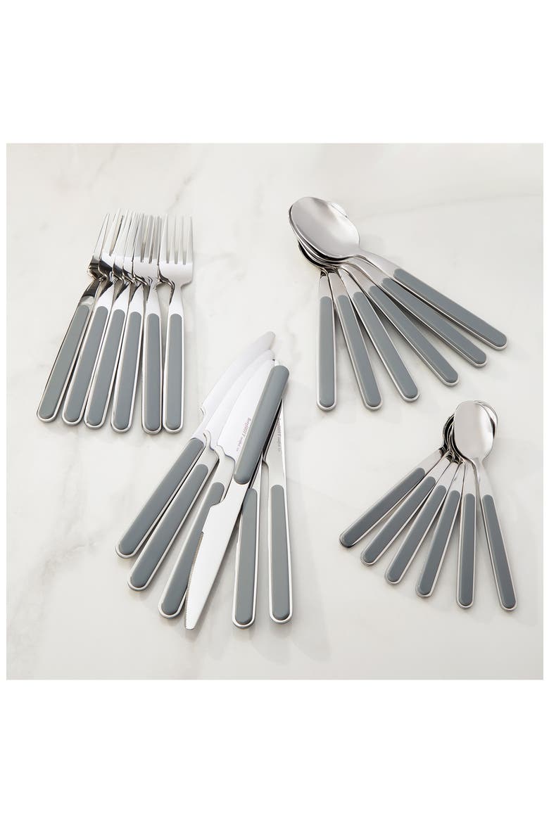 Leo Balance 24-Piece Flatware Set, Alternate, color, MOONMIST