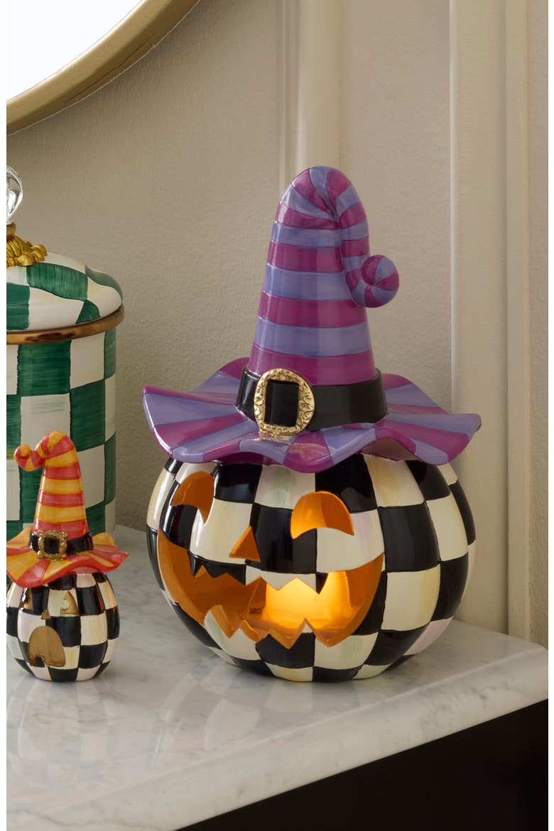 Happy Jack Illuminated Pumpkin Ornament, Alternate, color, PURPLE