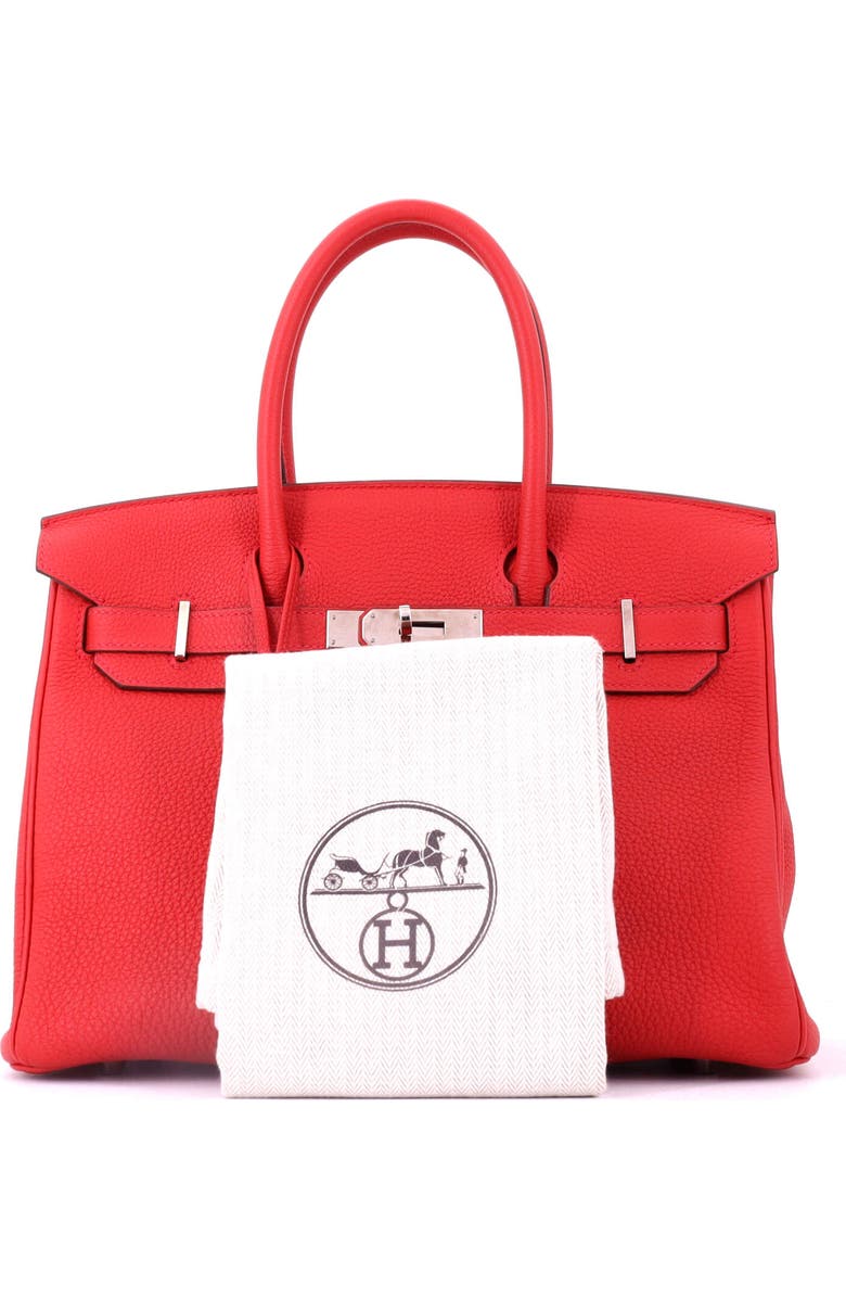 Pre-Owned Hermes Birkin Handbag Red Togo with Palladium Hardware 30, Alternate, color, Geranium