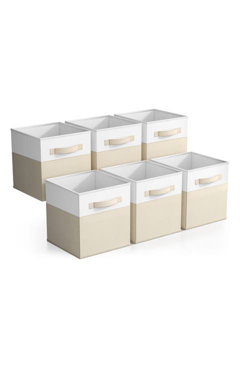 6-Pack Foldable Storage Cube Bins