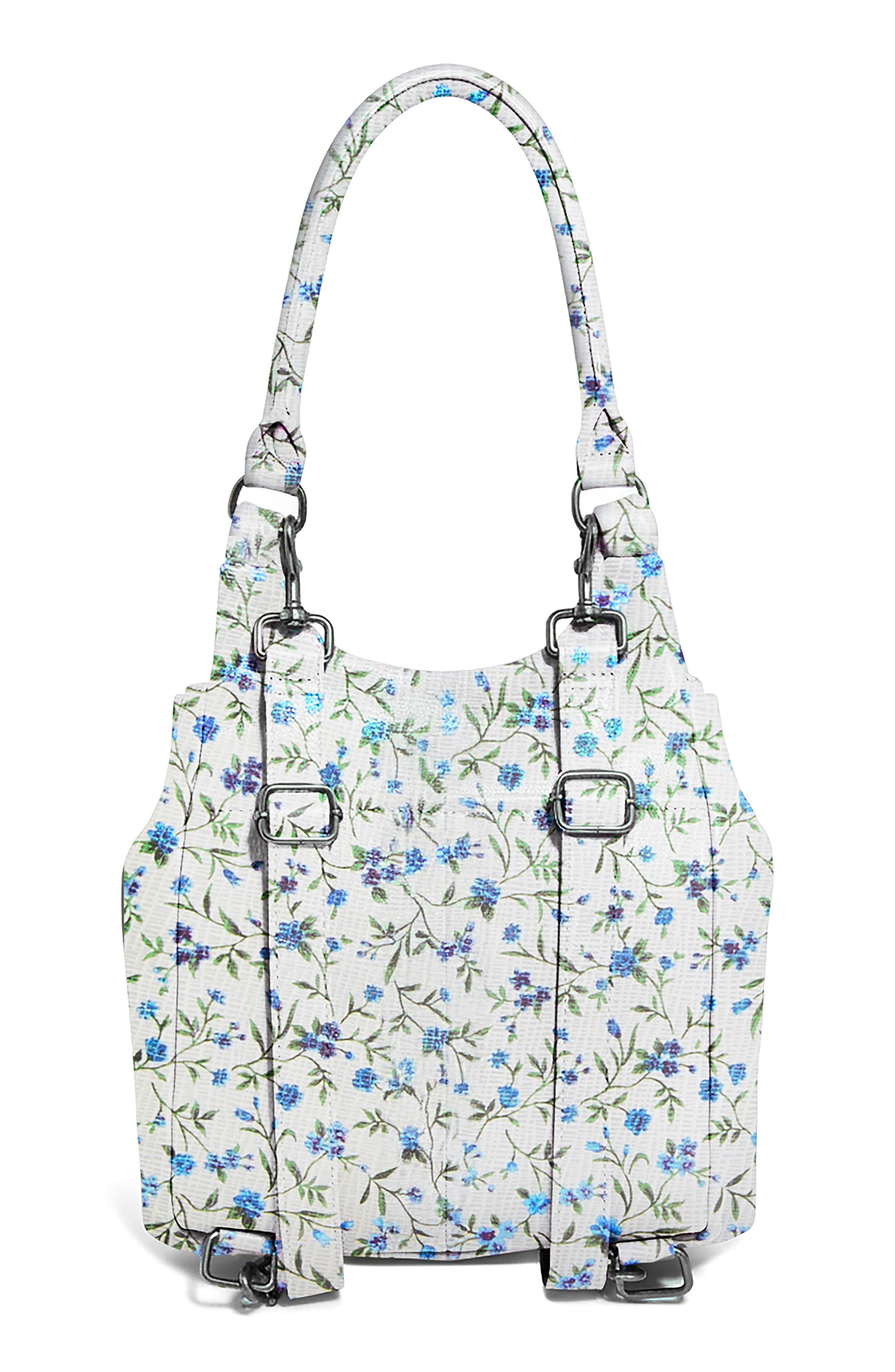 Catalina Convertible Backpack, Alternate, color, BLUE DITSY FLORAL