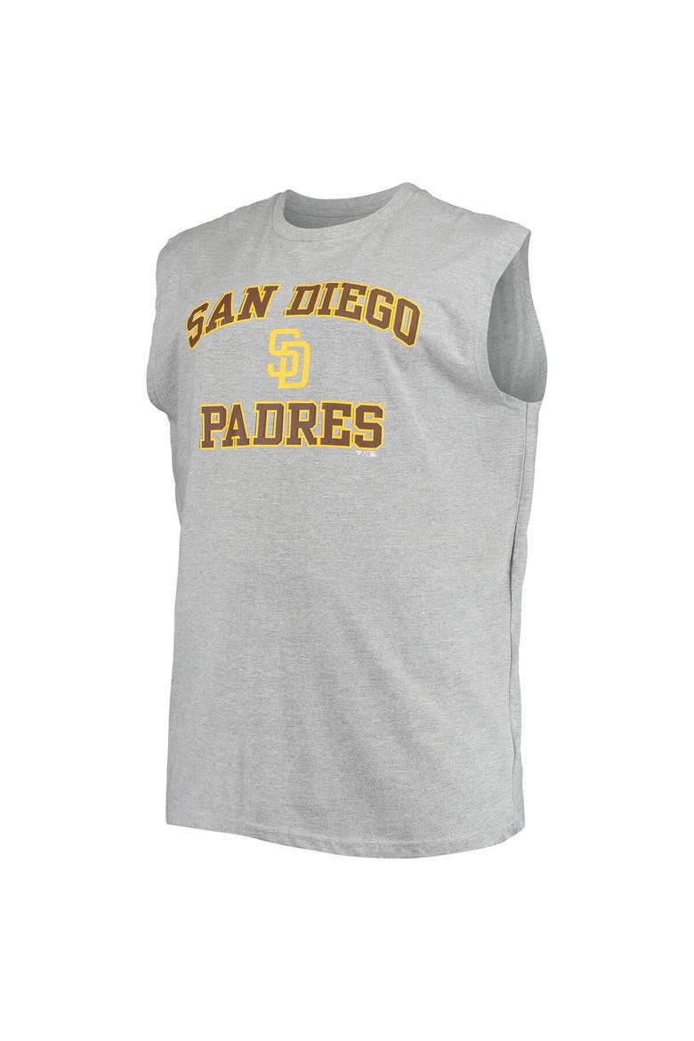 Men's Heathered Gray San Diego Padres Big & Tall Jersey Muscle Tank Top, Alternate, color, Heather Gray