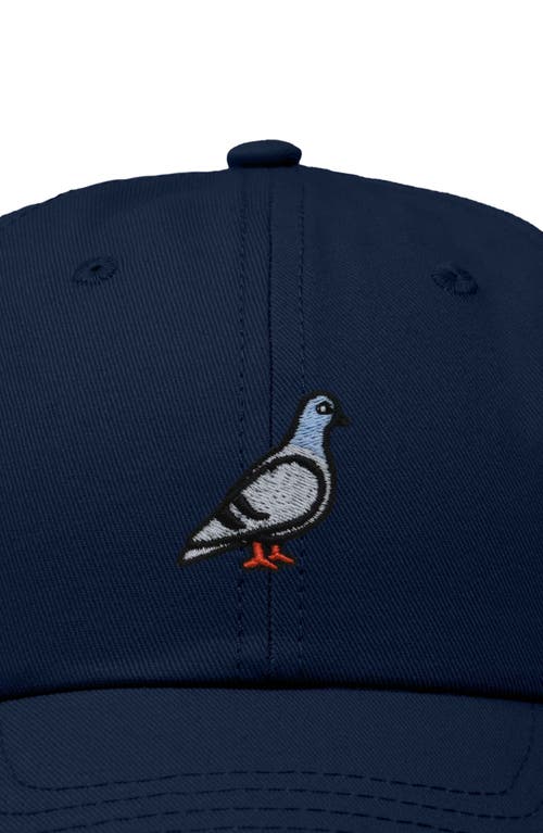 Dalix Pigeon Embroidered Everyday Hat In Navy Blue