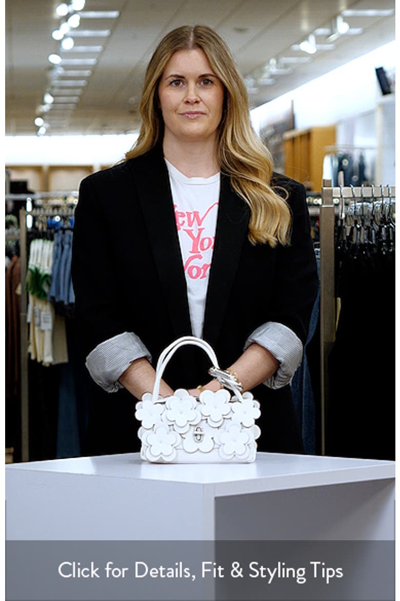 The Mini Dual Daisy Appliqué Leather Top Handle Bag (Women