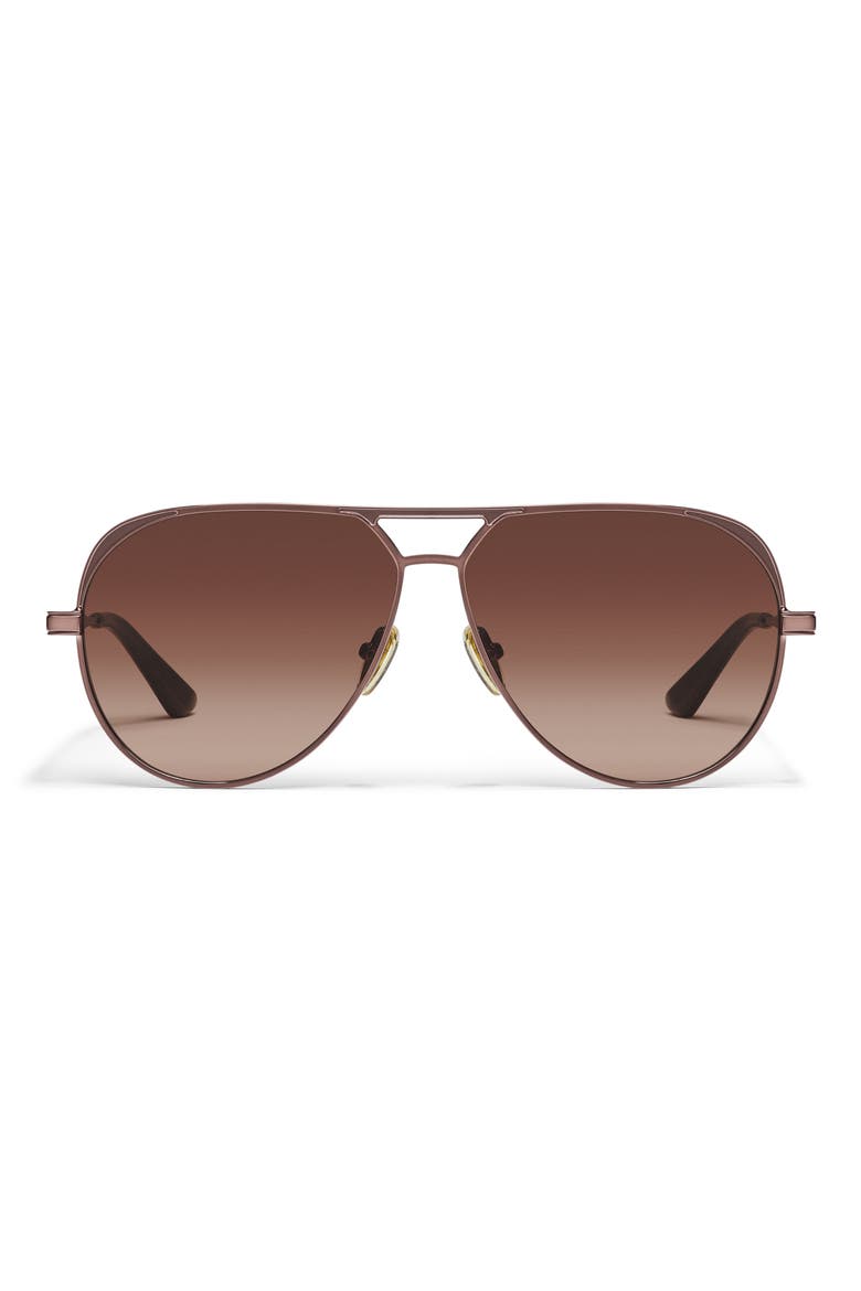 Open Tab 63mm Gradient Aviator Sunglasses, Main, color, CHOCOLATE/ BROWN FAWN