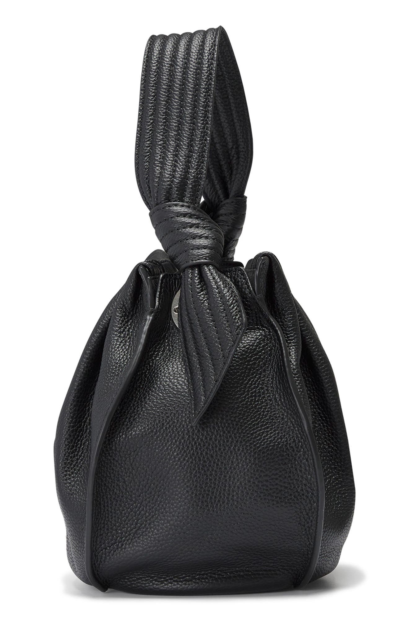 Oryany Selena Leather Bucket Bag, Alternate, color, Black