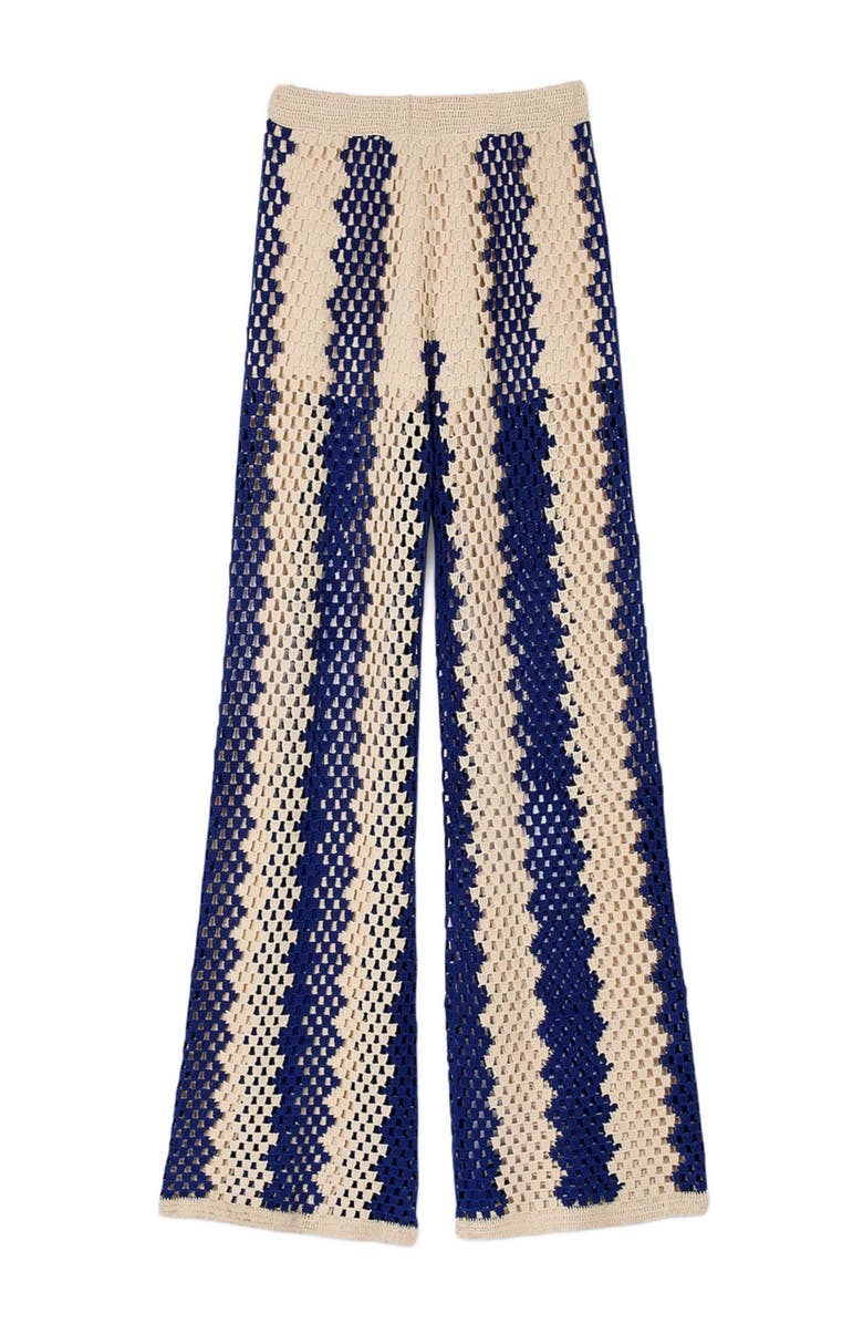 SANDRO Two-tone open weave trousers, Alternate, color, 