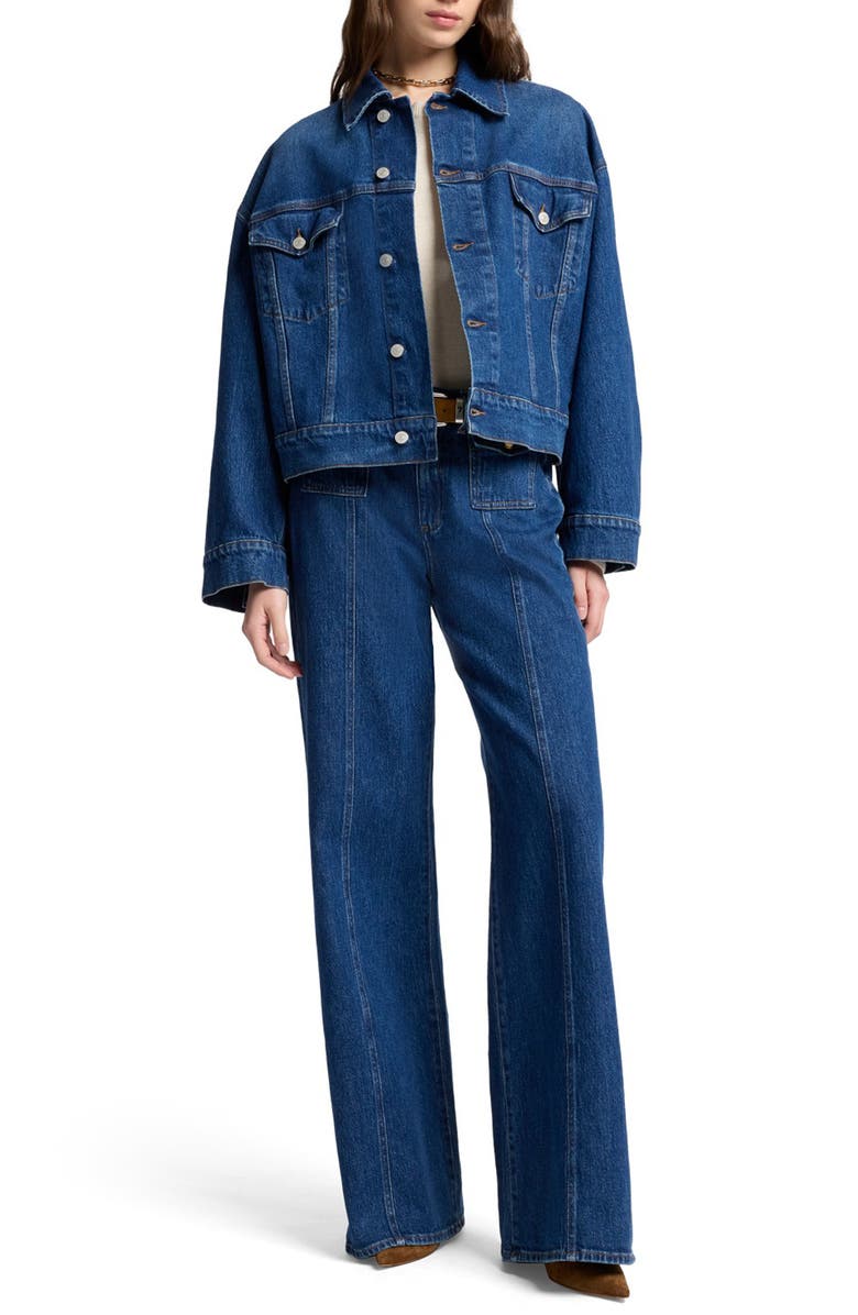 7 For All Mankind Lotta High Waist Wide Leg Jeans, Alternate, color, Artifact